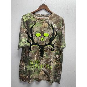 Realtree Bone Collector Shirt Real Tree Xtra Green Camo Graphic Tee XL